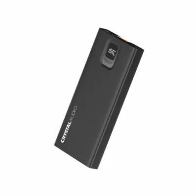 CRYSTAL AUDIO PBK8 Power Bank 10000 mAh PD Dual LCD+Cable Μαύρο