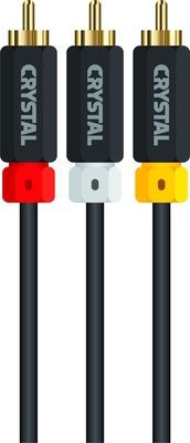 CRYSTAL AUDIO RC3 1.8m M TO 3RCA M bl