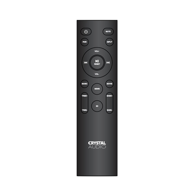 CRYSTAL AUDIO REMOTE CONTROL for CASB160S, CASB240HD, CASB360