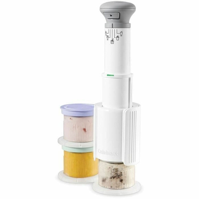 Cuisinart Freeze Wand ICEFD10E, 250 W, 240 ml, 5 προγράμματα, χωρίς BPA, αθόρυβη λειτουργία, Λευκό Μηχανή παγωτού