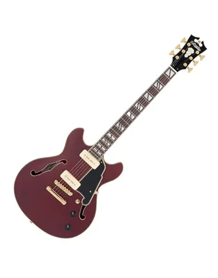 D' ANGELICO Deluxe Mini DC Satin Trans Wine Ηλεκτρική Κιθάρα