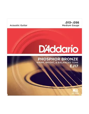 D'Addario Χορδές Ακ.Κιθάρας EJ17 Phosphor Bronze  .013-.056 Medium
