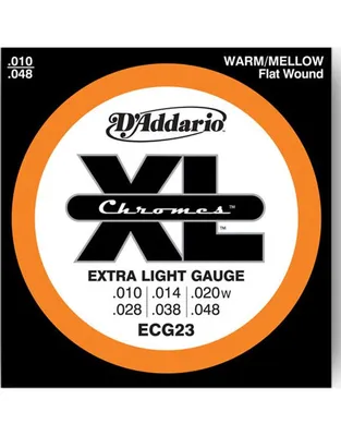 D'Addario ECG-23 Χορδές Ηλεκτρικής Κιθάρας XL Chromes Flatwound .010-.048 Extra Light