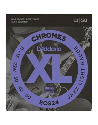 D'Addario ECG-24 Χορδές Ηλεκτρικής Κιθάρας XL Chromes Flatwound  .011-.050 Jazz Light