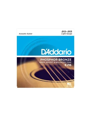 D'Addario EJ-16 Χορδές Ακουστικής Κιθάρας Phosphor Bronze  .012-.053 Light