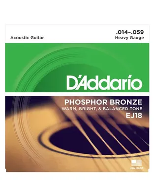 D'Addario EJ-18 Χορδές Ακουστικής Κιθάρας Phosphor Bronze  .014-.059 Heavy