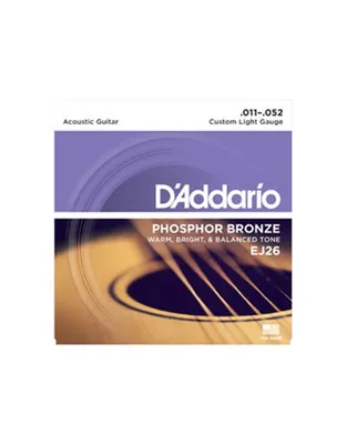 D'Addario EJ-26 Χορδές Ακουστικής Κιθάρας Phosphor Bronze .011-.052 Custom Light