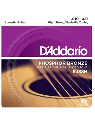 D'Addario ΕJ-38H Χορδές Ακ.Κιθάρας Phosphor Bronze .010-.027 Nashville/High Strung Tuning