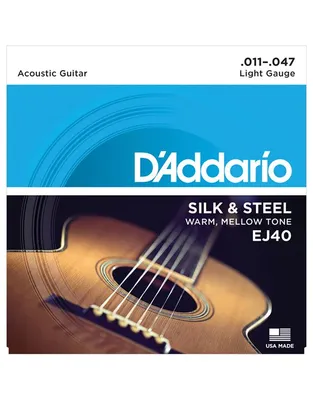 D'Addario EJ-40 Silk & Steel Χορδές Ακουστικής Κιθάρας  .011-.047 Light