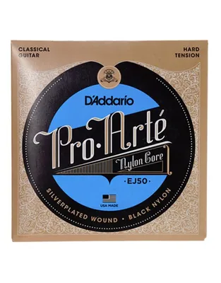 D'Addario EJ-50 Χορδές Κλασικής Κιθάρας Black Nylon Hard Tension