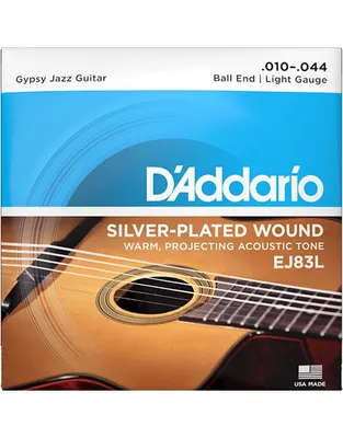 D'Addario EJ83L Χορδές Ακουστικής Κιθάρας Gypsy Jazz Ball End .010-.044 Light