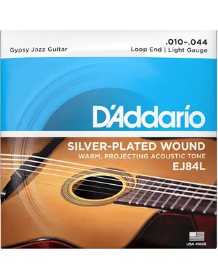 D'Addario EJ84L Χορδές Ακουστικής Κιθάρας Gypsy Jazz Loop End .010-.044 Light