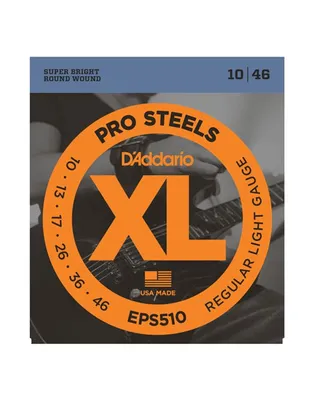 D'Addario EPS-510 Χορδές Ηλεκτρικής Κιθάρας XL ProSteels .010-.046 Regular Light