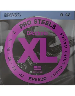 D'Addario EPS-520 Χορδές Ηλ. Κιθάρας XL ProSteels .009-.042 Super Light