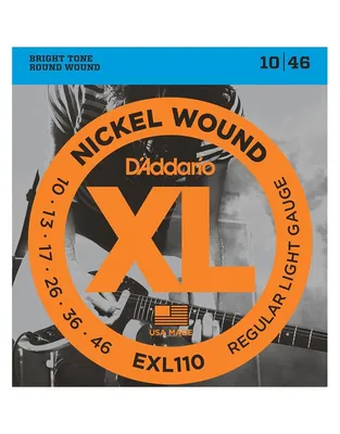 D'Addario EXL-110 Χορδές Ηλεκτρικής Κιθάρας XL Nickel Wound .010-.046 Regular Light