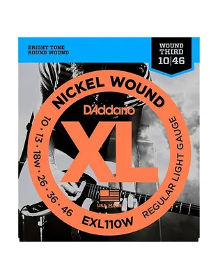 D'Addario EXL-110W Χορδές Ηλεκτρικής Κιθάρας XL Nickel Wound  .010-.046 Regular Light Wound 3d