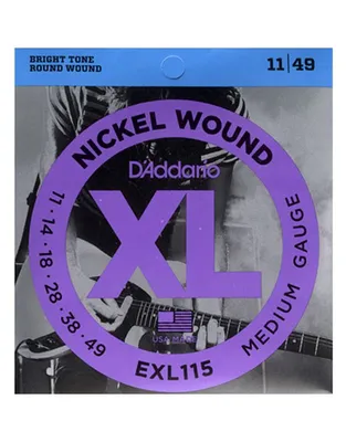 D'Addario EXL-115 Χορδές Ηλεκτρικής Κιθάρας XL Nickel Wound .011-.049 Medium