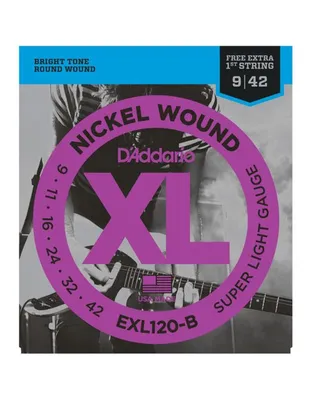 D'Addario EXL-120/7 Χορδές 7-χορδης Ηλεκτρικής Κιθάρας XL Nickel Wound .009-.054 Super Light