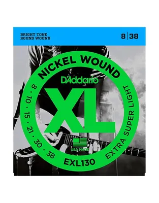 D'Addario EXL-130 Χορδές Ηλεκτρικής Κιθάρας XL Nickel Wound .008-.038 Extra Super Light