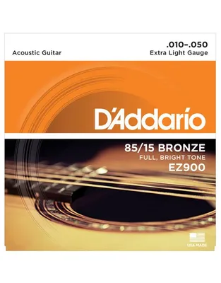 D'Addario ΕΖ-900 Χορδές Ακουστικής Κιθάρας 85/15 Bronze  .010 -.050 Extra Light