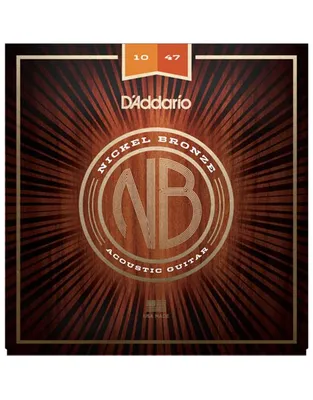 D'Addario NB1047 Χορδές Ακουστικής Κιθάρας Nickel Bronze .010-.047 Extra-light