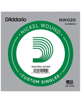 D'Addario ΝW020 Χορδή Ηλεκτρικής Κιθάρας .020" Nickel Wound
