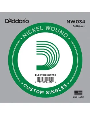 D'Addario NW034 Χορδή Ηλεκτρικής Κιθάρας .034" Nickel Wound