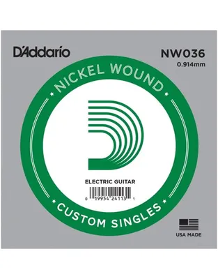 D'Addario NW036 Χορδή Ηλεκτρικής Κιθάρας .036" Nickel Wound