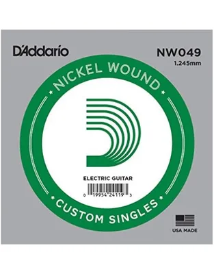 D'Addario NW049 Χορδή Ηλεκτρικής Κιθάρας .049" Nickel Wound