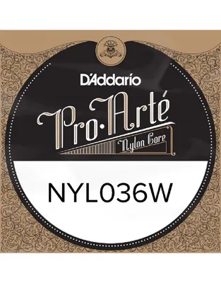 D'Addario NYL036W Χορδή Κλασικης Κιθάρας Pro-Arte .036" Silver-Plated Copper