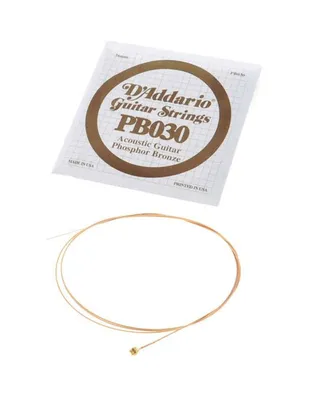 D'Addario PB030 Χορδή Ακουστικής Κιθάρας .030" Phosphor Bronze
