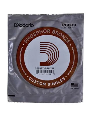 D'Addario PB039 Χορδή Ακουστικής Κιθάρας .039" Phosphor Bronze