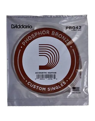 D'Addario PB042 Χορδή Ακουστικής Κιθάρας .042" Phosphor Bronze