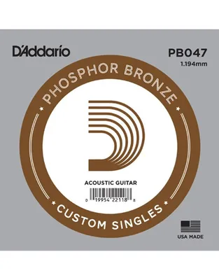 D'Addario PB047 Χορδή Ακουστικής Κιθάρας .047" Phosphor Bronze