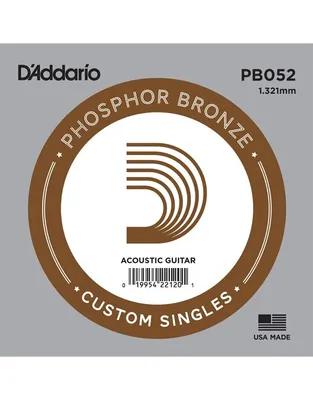 D'Addario PB052 Χορδή Ακουστικής Κιθάρας .052" Phosphor Bronze