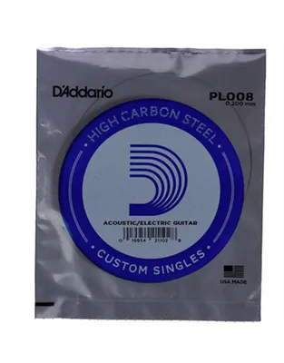 D'Addario PL008 Χορδή Ηλεκτρικής / Ακουστικής Κιθάρας .008" Plain Steel