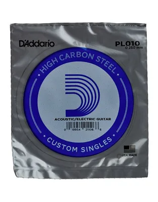 D'Addario PL010 Χορδή Ηλεκτρικής / Ακουστικής Κιθάρας .010" Plain Steel