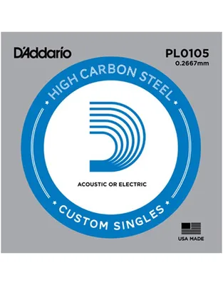 D'Addario PL0105 Χορδή Ηλεκτρικής / Ακουστικής Κιθάρας .0105" Plain Steel