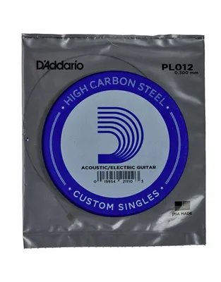 D'Addario PL012 Χορδή Ηλεκτρικής / Ακουστικής Κιθάρας .012" Plain Steel