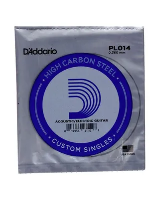 D'Addario PL014 Χορδή Ηλεκτρικής / Ακουστικής Κιθάρας .014" Plain Steel