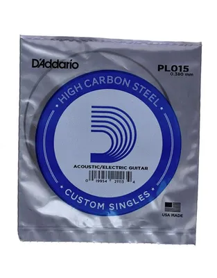 D'Addario PL015 Χορδή Ηλεκτρικής / Ακουστικής Κιθάρας .015" Plain Steel