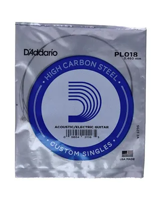 D'Addario PL018 Χορδή Ηλεκτρικής / Ακουστικής Κιθάρας .018" Plain Steel