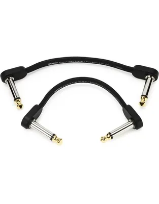 D'Addario PW-FPRR-204 4" Flat Patch Καλώδια Γωνιακό Καρφί - Γωνιακό Καρφί 10cm (2 τεμάχια)