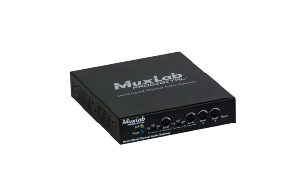Dante/Quad Channel Audio PoE Gateway MUXLAB 500765