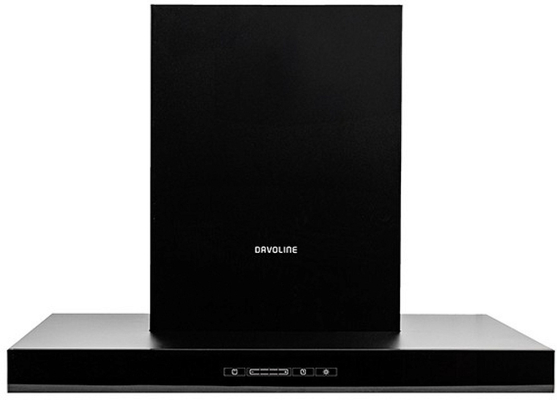 Davoline Tate 090 BL Απορροφητήρας Καμινάδα 90cm Μαύρος