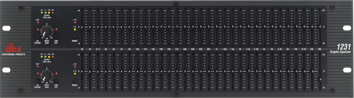 Dbx 1231 Γραφικό equalizer 1/3 της οκτάβας, 2x31 περιοχών