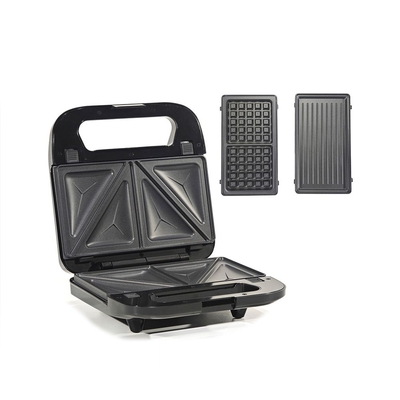DICTRO LUX 887906 Τοστιέρα 3 σε 1 750W Μαύρη-Inox