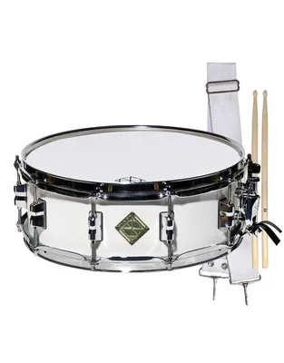 DIXON PMSCL054-WT Wood Shell Λευκό 14" x 5" Ταμπούρο Παρέλασης