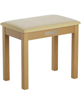 DONNER DKB-10 Κάθισμα Πιάνου Beige - Natural Wood Με Χώρο Αποθήκευσης