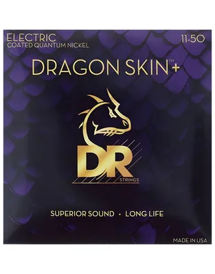 DR Strings Dragon Skin+ DEQ-11 Coated Χορδές Ηλεκτρικής Κιθάρας .011 -.050 Heavy